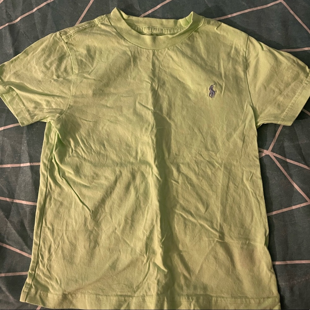 Toddler boy Lime green and light blue horse Polo Ralph Lauren T-Shirt size 5t